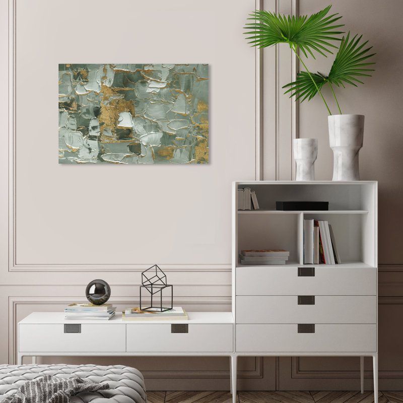 Farhiya sauge matin sur toile, H 16 po x l 24 po x P 0,8 po