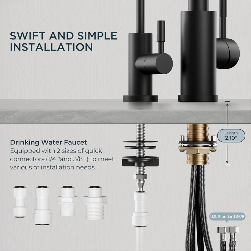 Stainless Steel Kitchen Faucet With Pull-Down Sprayer & Soap Dispenser – High Arc, 3 Modes, Single Handle For Farmhouse, RV, Bar,Stainless Steel Modern