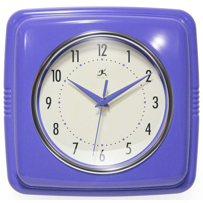 Orrwell Square Plastic Wall Clock 9.25 Inches