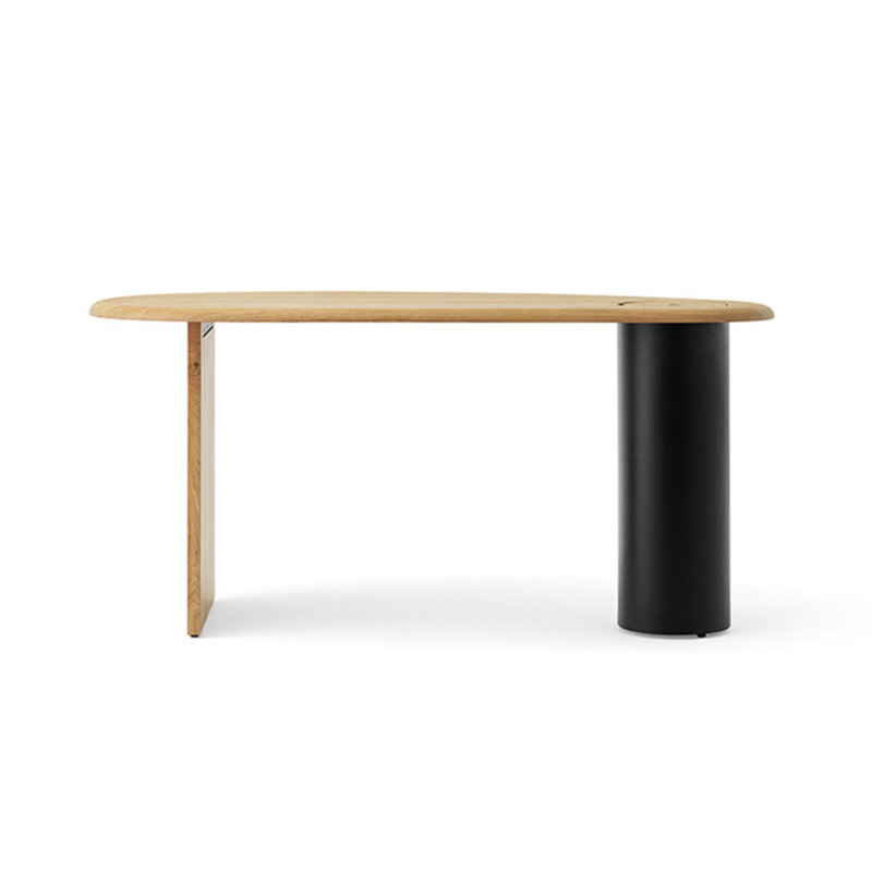 Bureau en bois massif Burlywood, H 29,53 po x l 55,12 po x P 31,5 po