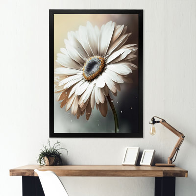 «White Gerbera Flowers II», reproduction sur toile