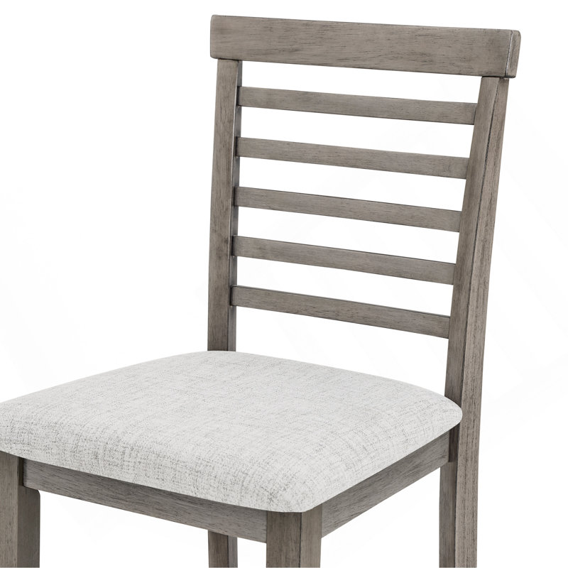 Ensemble de table de salle à manger, de bar et de chaises, ensemble de table de salle à manger 5 pièces, ensemble de table de petit-déjeuner de style rétro, pour le salon, la salle à manger - gris (nécessite un assemblage)