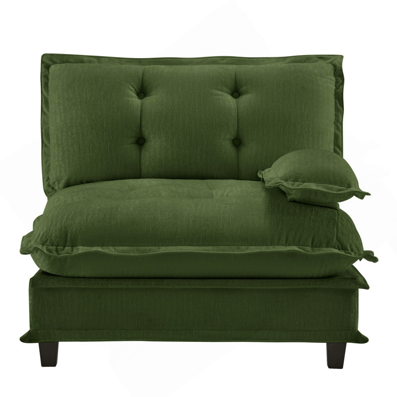 Canapé 73 RSF en chenille - vert, Orienté à droite, Vert