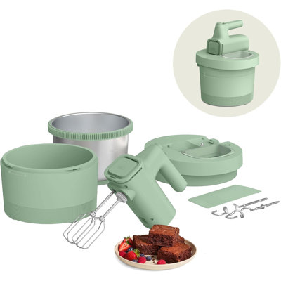 Bella 3.5 QT Hand Stand Mixer, Seaglass