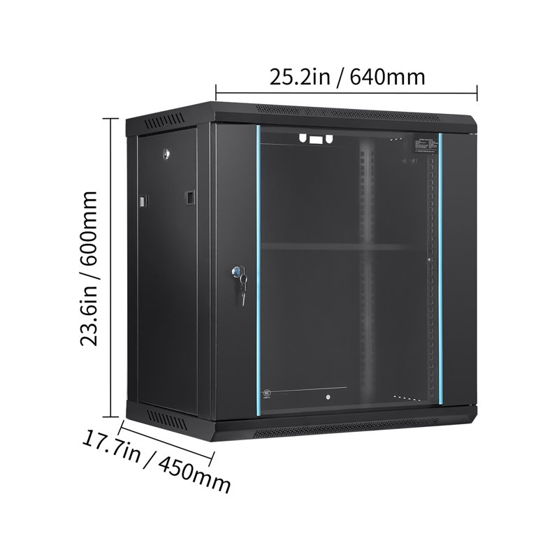 12U Wall-Mounted Server Network Cabinet
