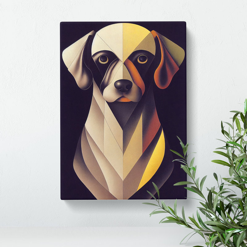 Unique Dog Abstract - Wrapped Canvas, 50cm H x 35cm W x 3cm D