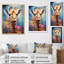 Popart Art, girafe multicolore Grace I sur toile-558316295-558316294