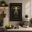Golden Elephant Face Art Deco - Wrapped Canvas-1828475416-1828475422