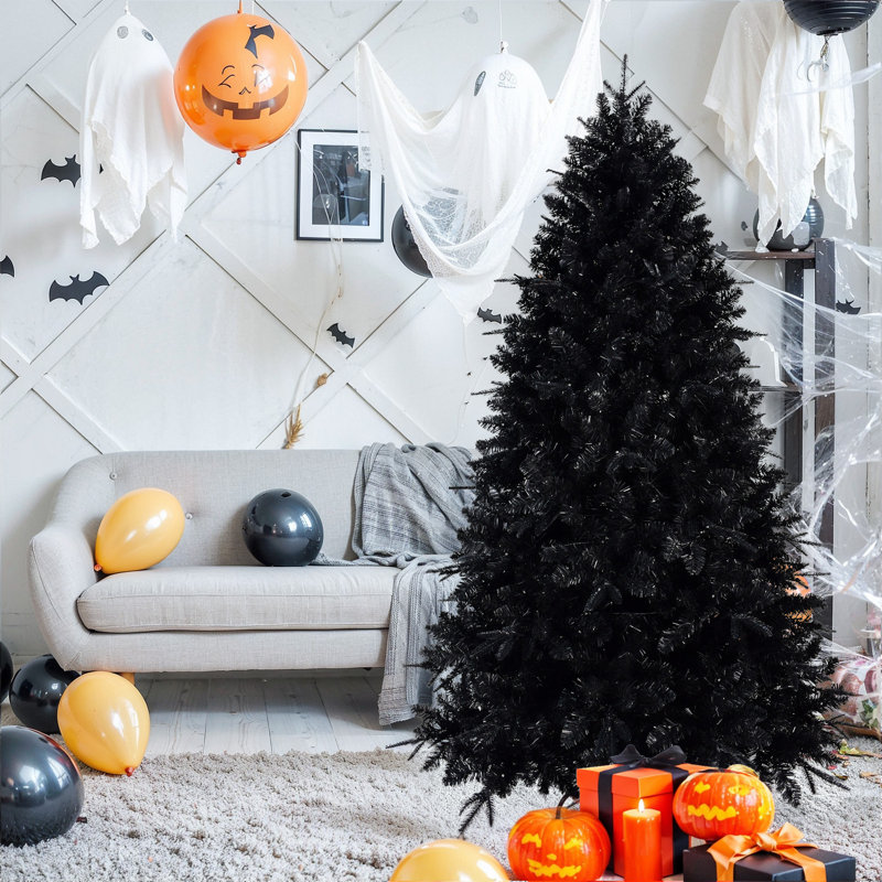 7.5Ft Black Christmas Tree, 7.5'