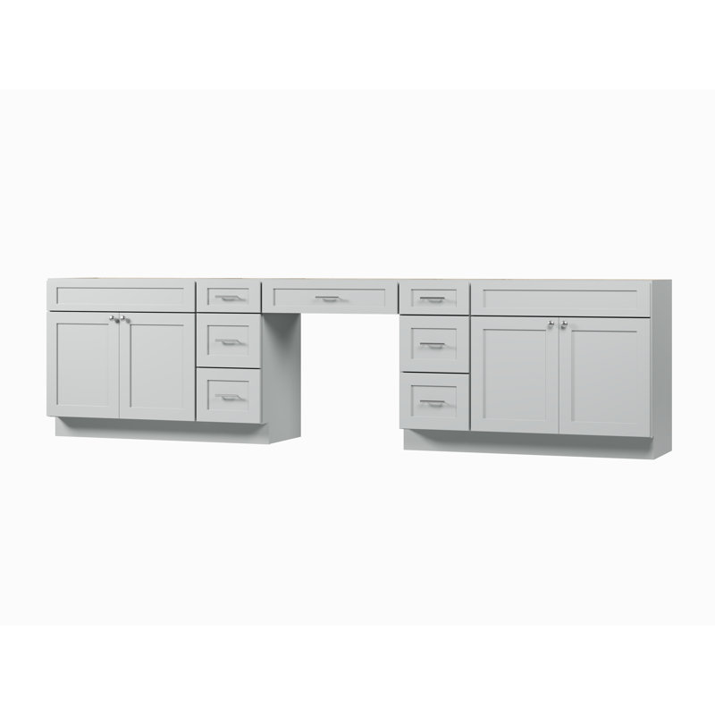 126 Base de meuble-lavabo double 126 seulement, Gris