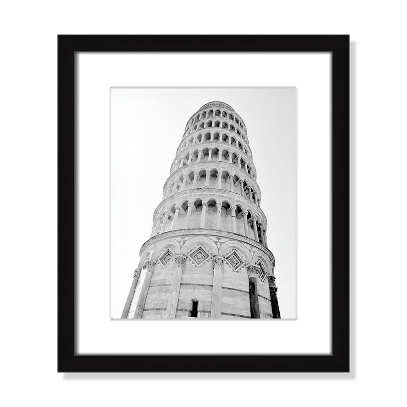 Iconic City Collection "Pisa" par Natalie Carpentieri, Cadre photo noir simple, Oui, H 15 po x l 13 po x P 1,25 po