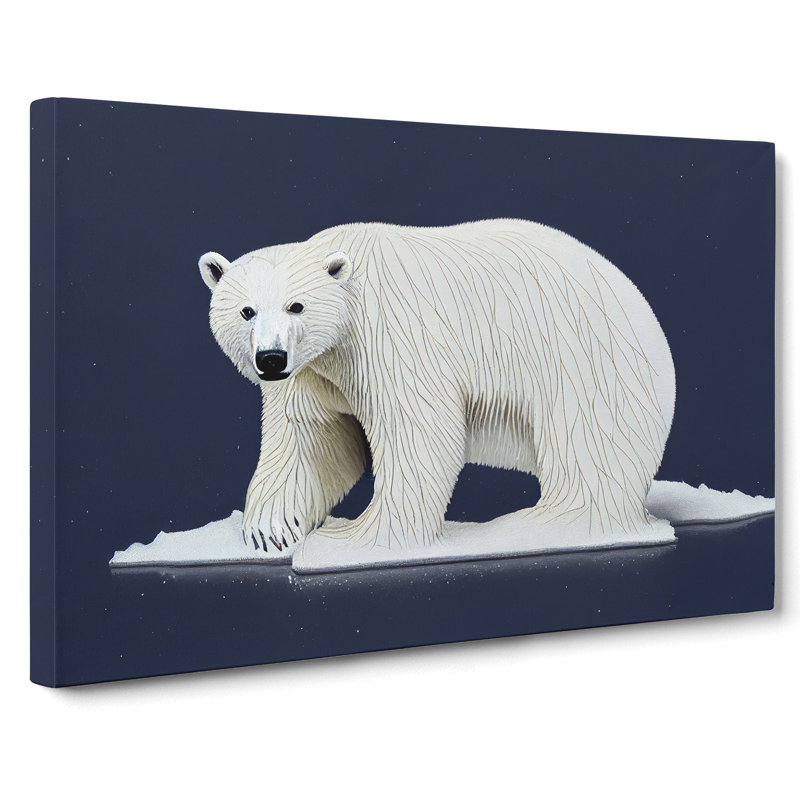 Entrancing Polar Bear - Wrapped Canvas, 50cm H x 76cm W x 3cm D