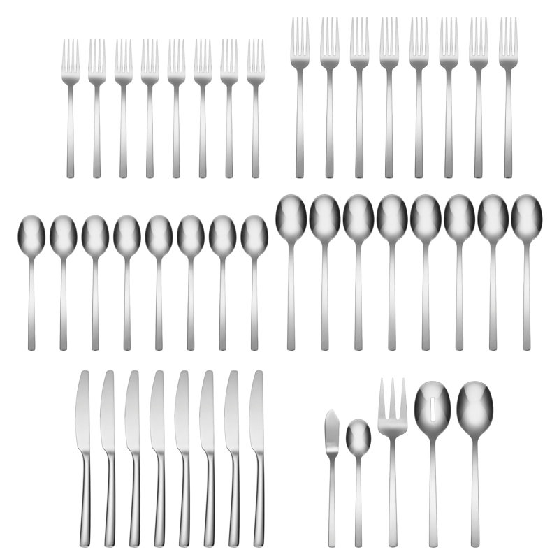 Cambridge Beacon Mirror 45-Piece Flatware Set