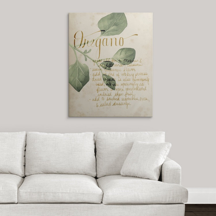 «Herb Study III», Grace Popp, reproduction d'art, H 30 po x l 24 po x P 1,5 po, Toile