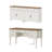 2 Piece Office Set, 56" Executive Desk & Set Of 2 Cabinets, White