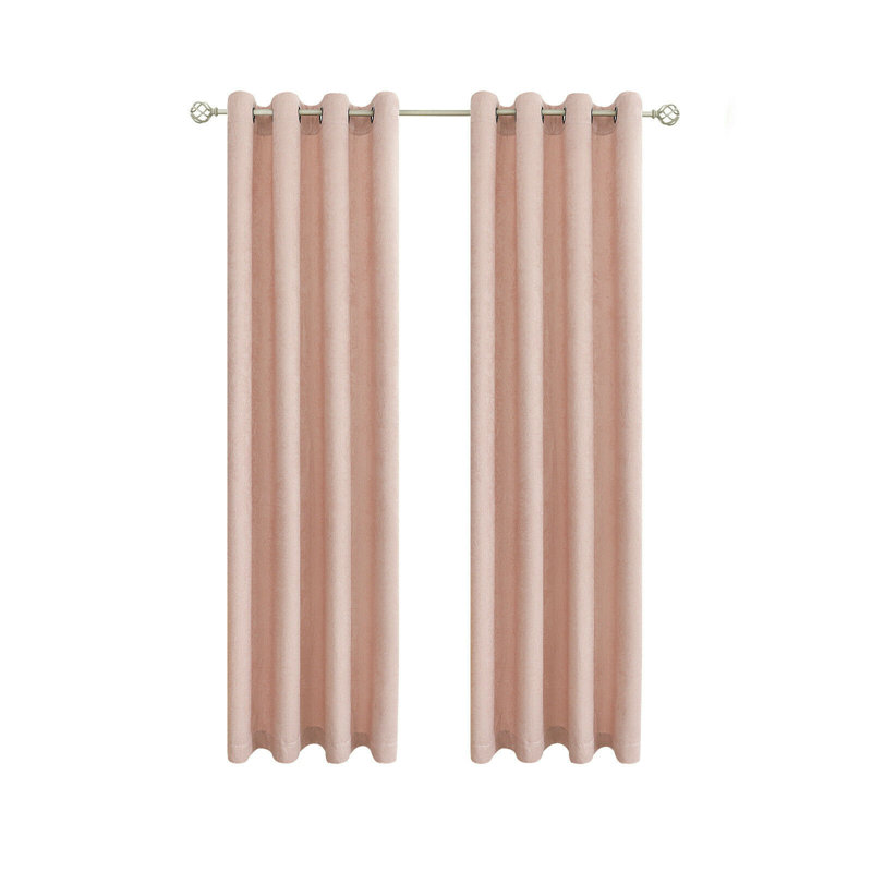 Hallsburg Room Darkening Curtain Pair, Rose