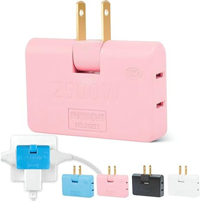 Expansion socket Rotatable Socket Converter Socket Converter 3 Way Rotatable Socket Converter 180 Slim Wireless Adapt 2 Prong Flat Wall Plug Safe For Home