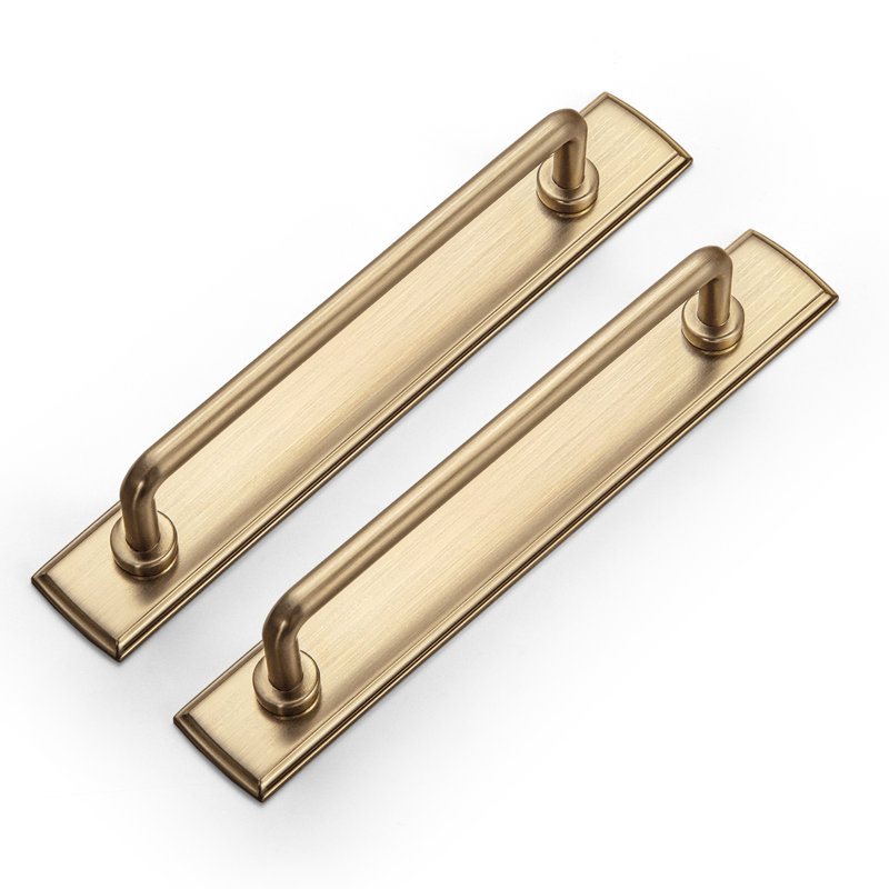 Poignée barre 5 po avec panneau G011 - champagne, 5", Bronze champagne
