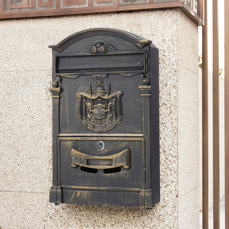 Metal Post Mounted Post Box