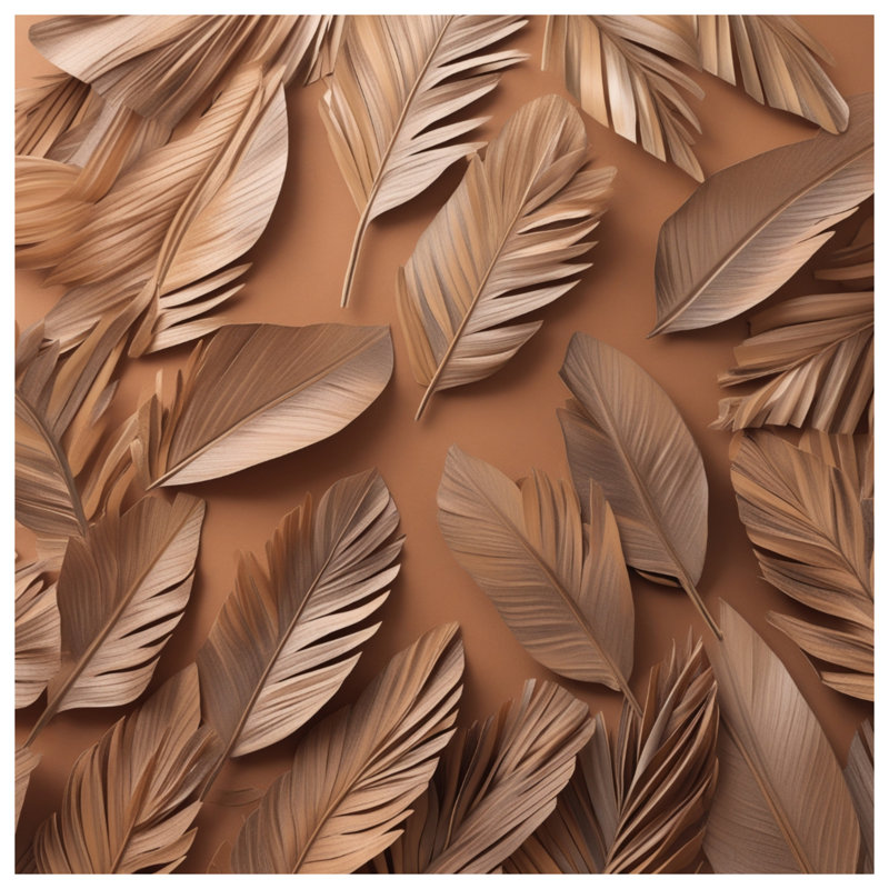 Tapis de bain bronze à feuilles de palmier, L 34 po x L 21 po