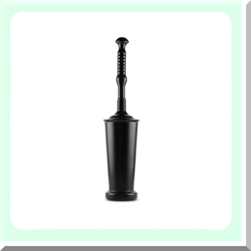 EcoFlush 1.6G Low-Flow Toilet with Funnel Nose Design and Tall Black Bucket