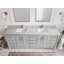 Meuble-lavabo double 84 po avec comptoir en quartz Aberdeen