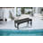 Backless HDPE Adirondack Bench With Wood Texture, Poly Lumber Seat For Patio, Backyard, Balcony, All Weather Resistant With UV Protection-62498636
