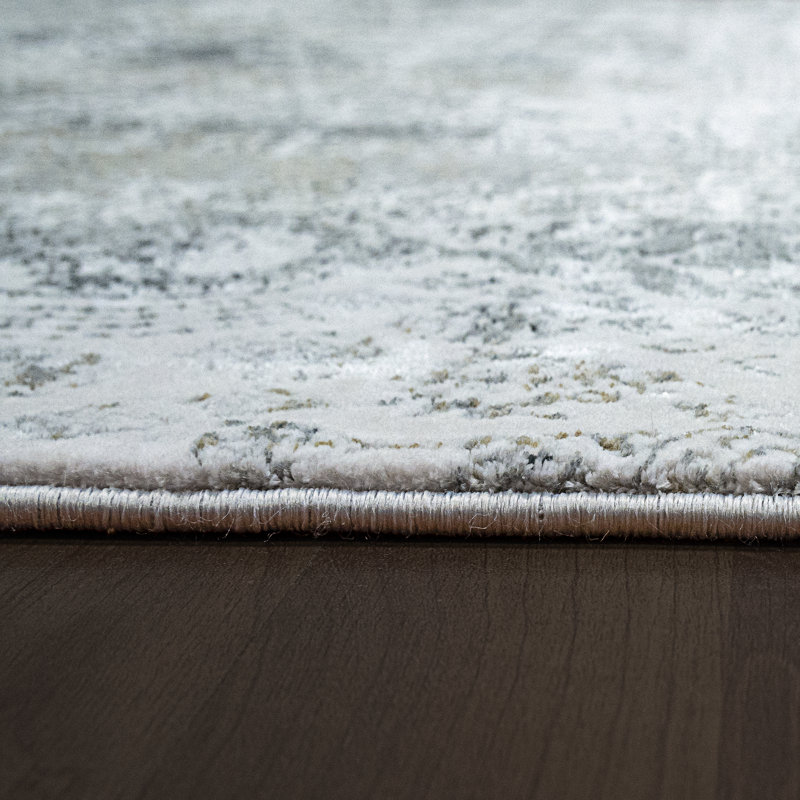 Tapis ivoire/gris Kaelyn, Rectangle 5 pi 3 po x 7 pi 7 po