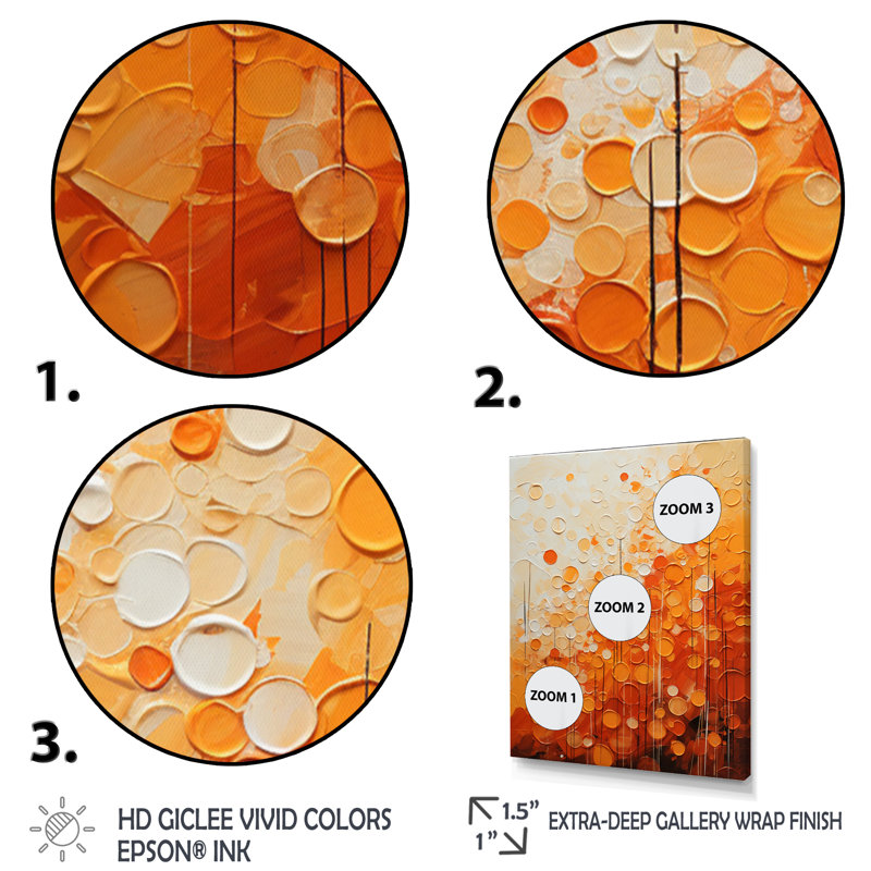 «Tangerine Tango IV», art abstrait sur toile, Toile tendue, H 20 po x l 12 po x P 1 po