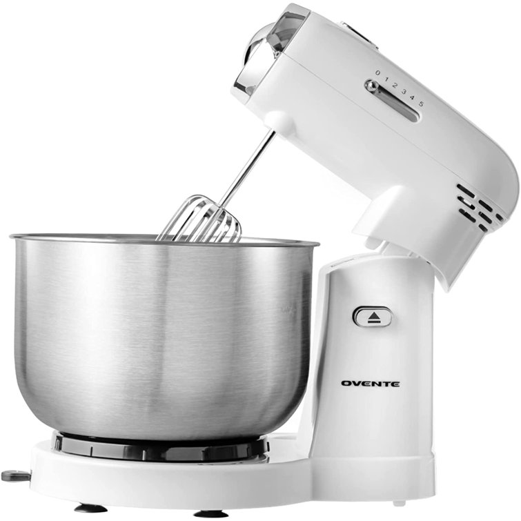 Hamilton Beach Power Deluxe 4 qt. 6-Speed White Stand Mixer with 2