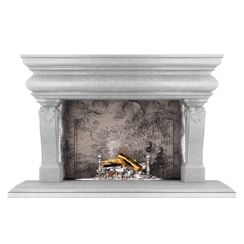 Great Adana Fireplace Surround, Smooth Gray