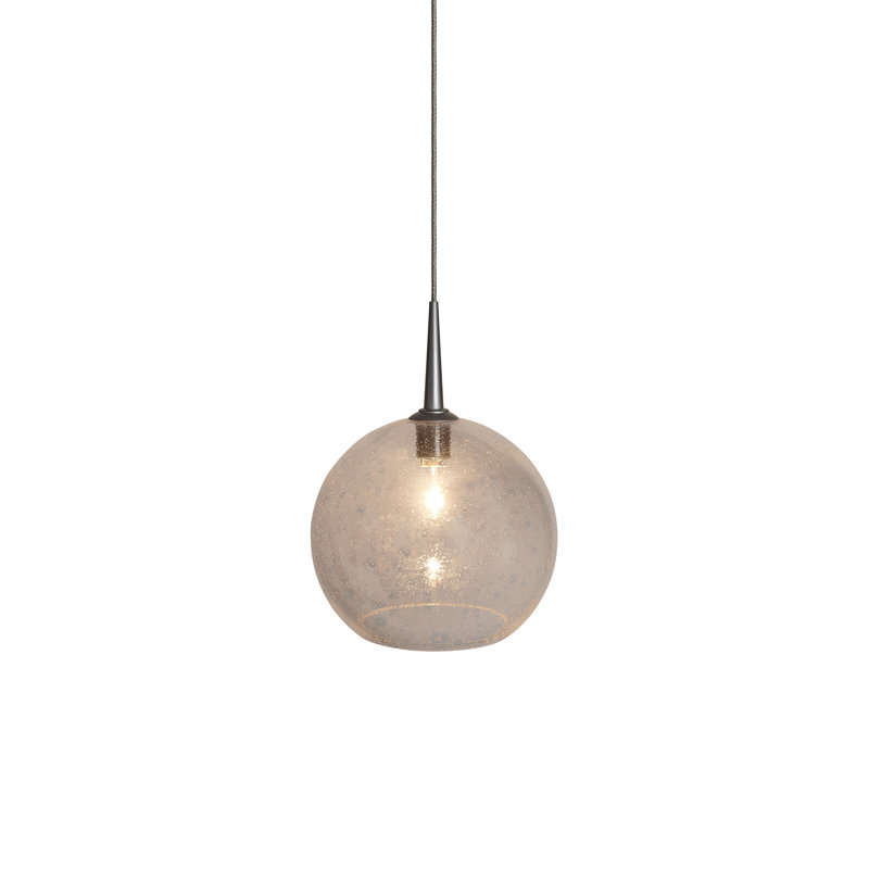 Luminaire suspendu sphère 1 lumière Bobo, Verre transparent