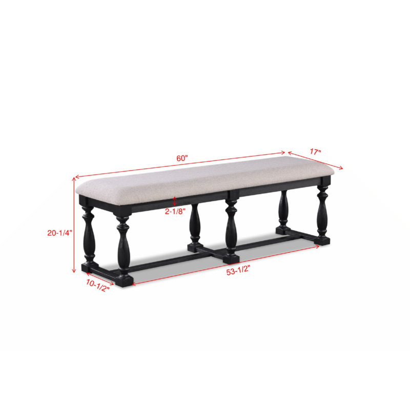 Banc rembourré 100% polyester Daiona