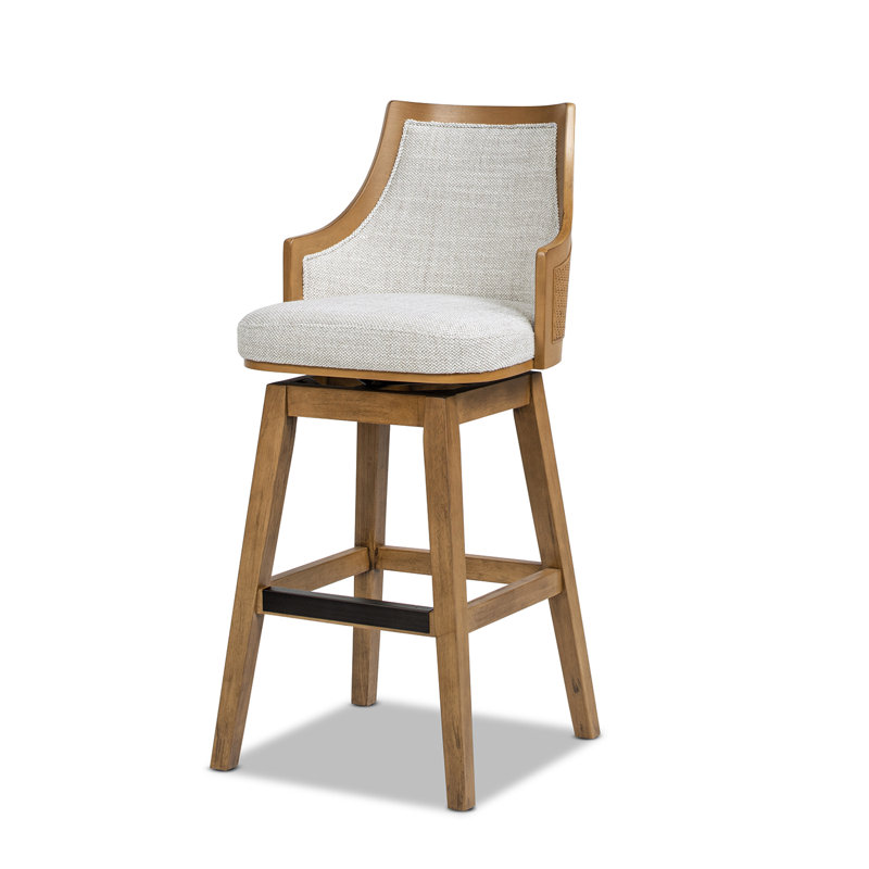 Tabouret de comptoir pivotant 26 po Akershus, Gris neutre, Tabouret de bar (siège d'une hauteur de 30 po)
