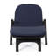 Chaise longue avec coussin pour les loisirs confortables - 32,01 po Largeur, polypropylène brun foncé, durée de vie 51,92 lb