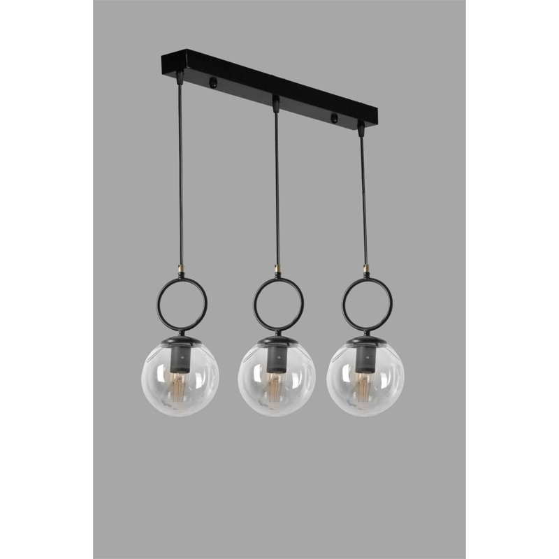 Danielburnham 3 - Light Kitchen Island Pendant, Black, Grey
