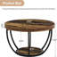 Table ronde à 2 niveaux, table de voeux en bois, table basse, petite table de bureau-1670439302