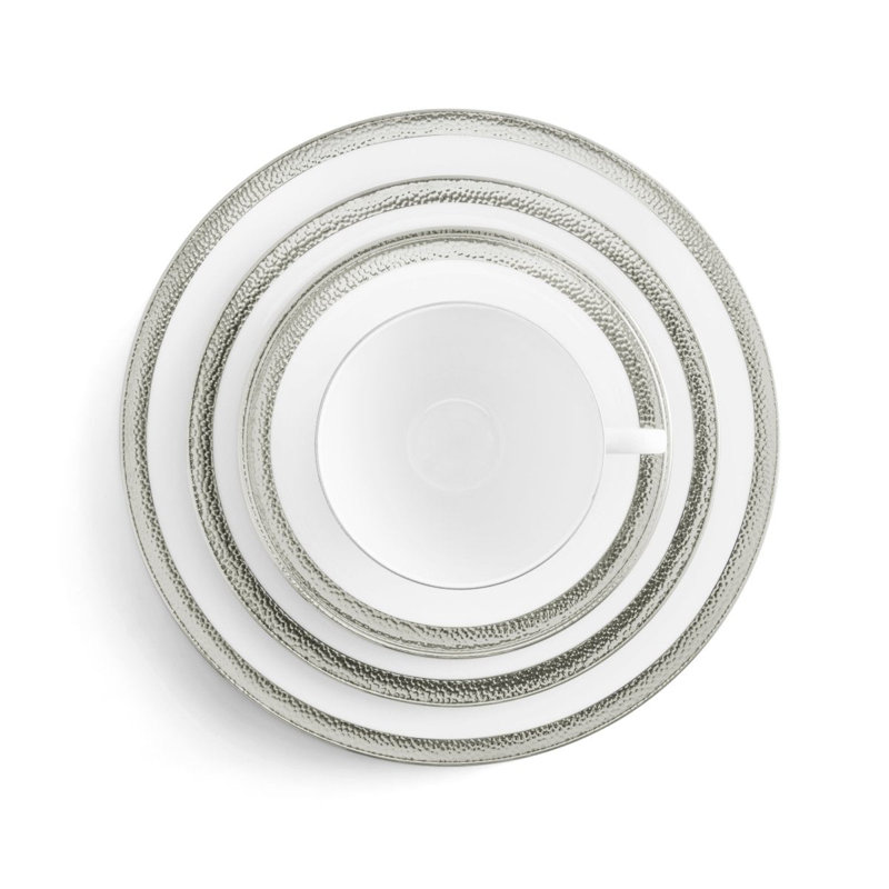 Smith Handmade Porcelain Dinnerware Set, Silver