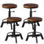 Tabouret de bar industriel, tabouret pivotant à hauteur de comptoir réglable, tabourets de cuisine de ferme, hauteur de siège réglable: 17 po à 24 po-441894791