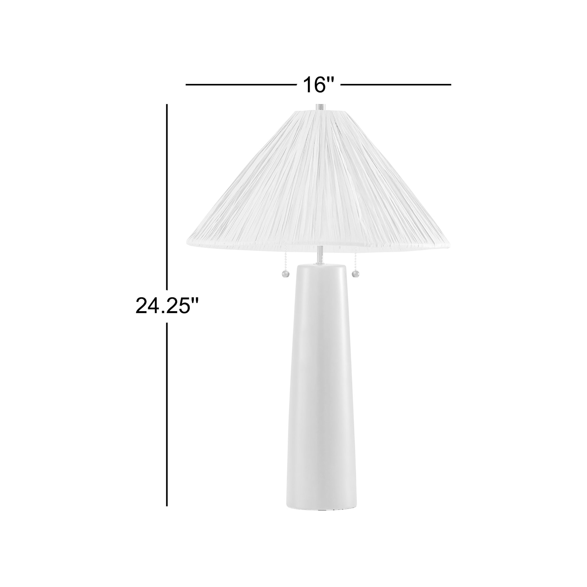 Waylon Table Lamp, Black, Beige