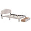 Grand lit plateforme tapissier Teddy