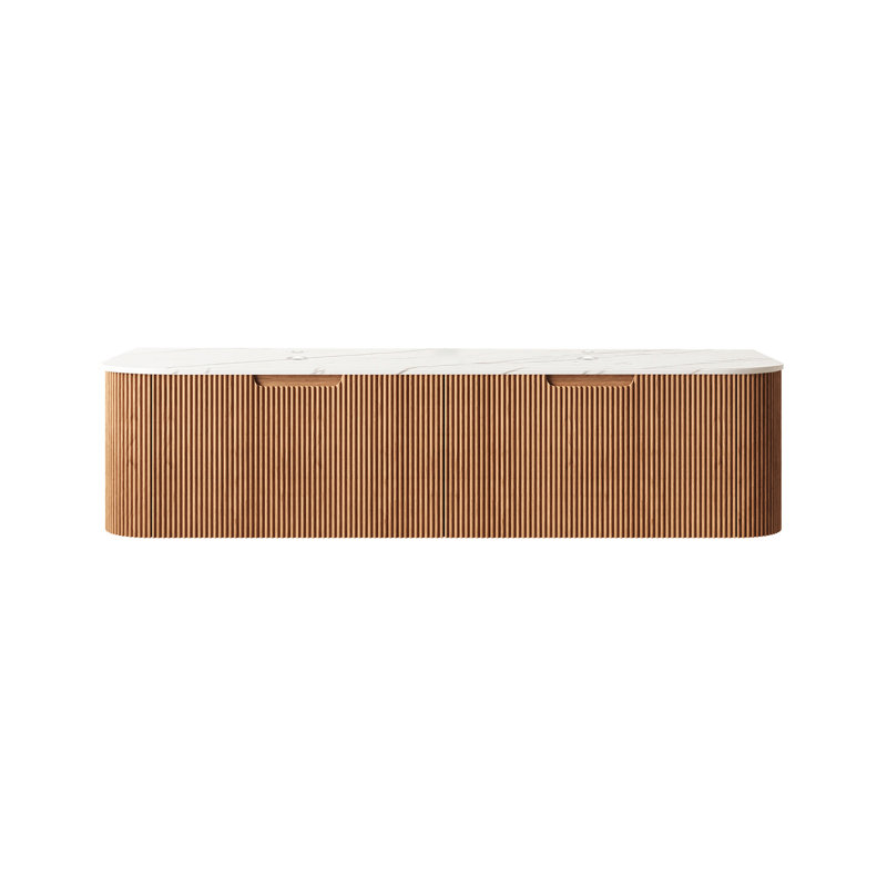 Armoire murale 60 po, avec comptoir et 2 tiroirs, sans lavabo, sans robinet, bois naturel, Bois naturel, 60"