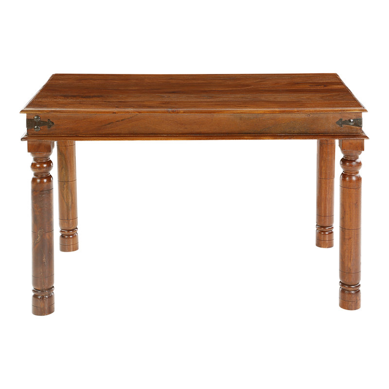 Lugano Solid Wood Top Dining Table, 76cm H x 120cm L x 90cm W