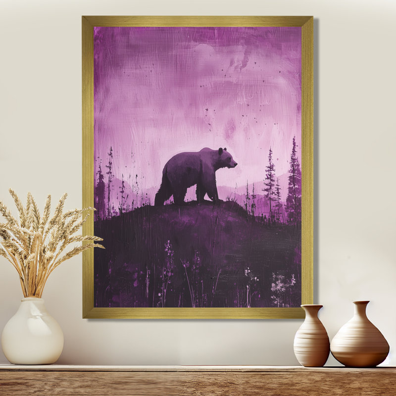 Yreka - animaux, art mural, H 44 po x l 34 po, Reproduction encadrée d'une seule photo, Doré