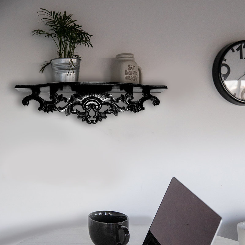 Bannerman 29" Wide Pine Solid Wood Floating Shelf