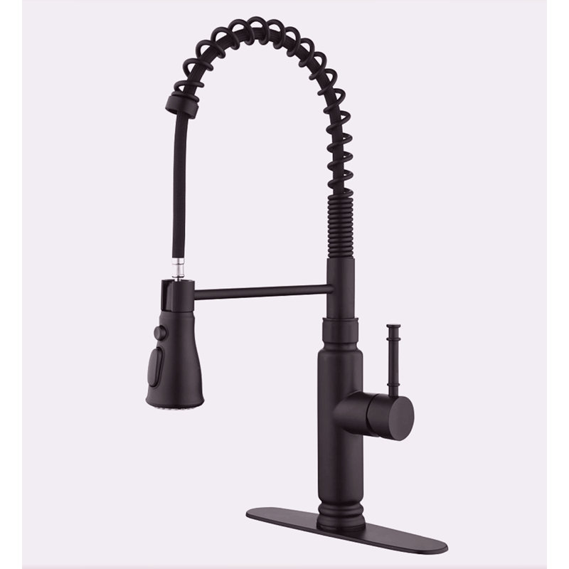 Robinet de cuisine tactile avec douchette extractible, Noir mat