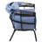 Akendra Modern Luxury Patio Chair With Retractable Canopy and Cushions - Blue-825827702