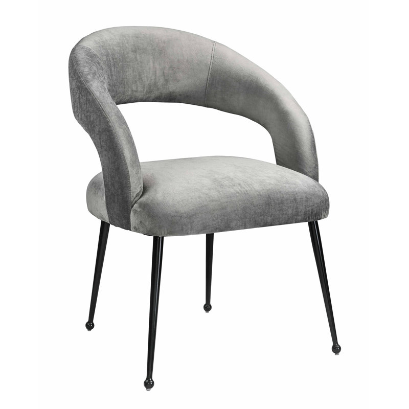  Chaise d'appoint en crème, Gris clair, Noir