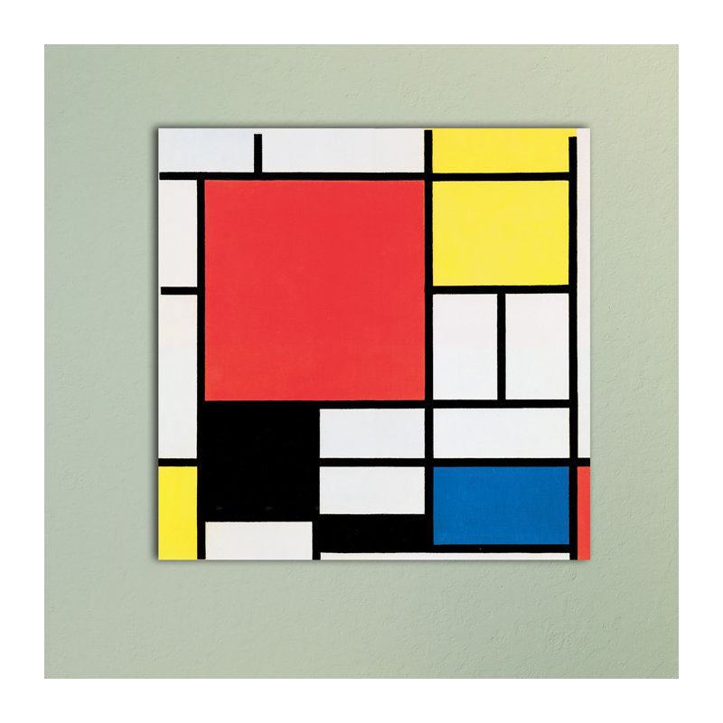 Piet Mondrian - Single Picture Frame Print, 70cm H x 70cm W x 1.8cm D