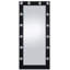 Miroir de sol 32 po x 71 po avec éclairage DEL noir brillant-106899350